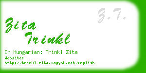 zita trinkl business card